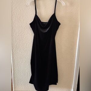 bebe Black cowl neck spaghetti strap Dress